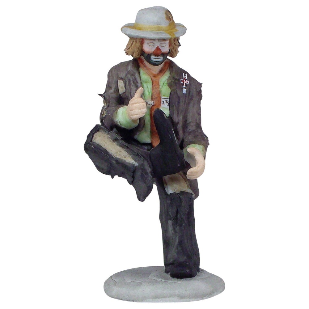 Flambro Emmett Kelly Jr Clown Figure "A Hole in the Sole"‎ Box/COA Mint 1987 VTG